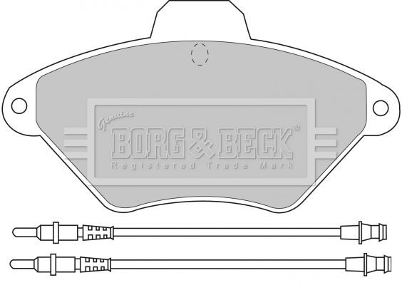 BORG & BECK Bremžu uzliku kompl., Disku bremzes BBP1468